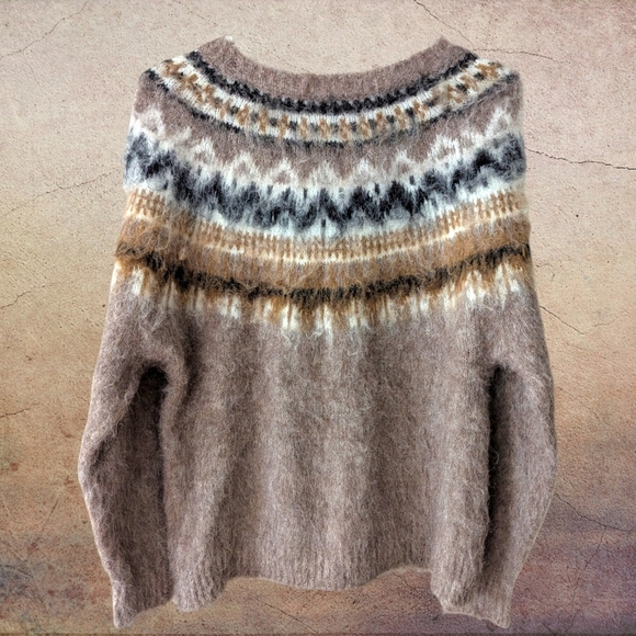 Magaschoni Sweaters - MAGASCHONI | NWOT Scandi Fair Isle Wool Blend Sweater Super Soft Size S